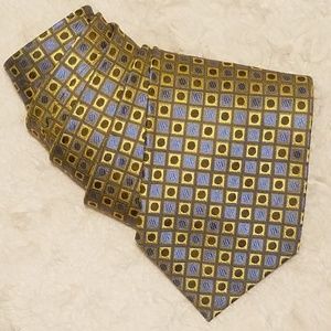 Alexander Julian Gold and Violet Geometric Tie